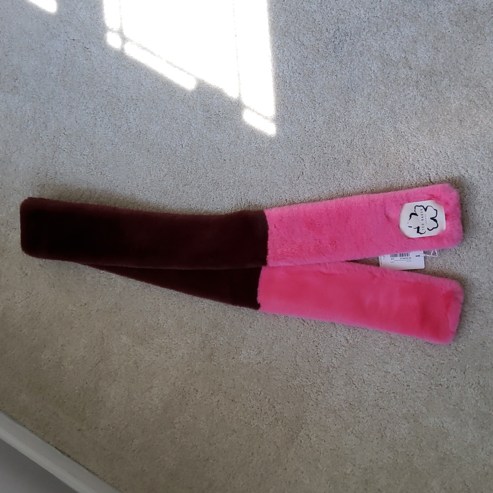 Ted Baker color block faux fur scarf
